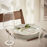 pinto paris histoires d orchidees dinner plate round green 26cm