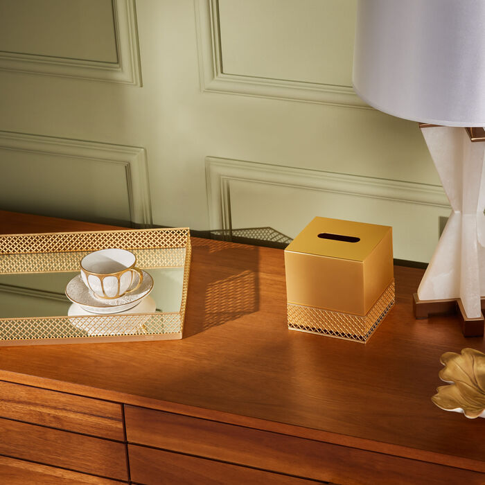 Firenze Tissue Box Gold villari firenze tissue box gold