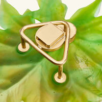 daum born o wall leaf figurine large green