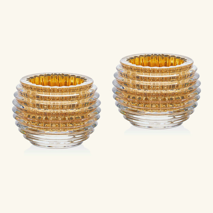 baccarat eye votive gold set of 2