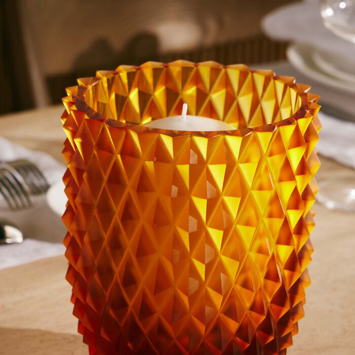 ruckl heroine coco candle holder amber