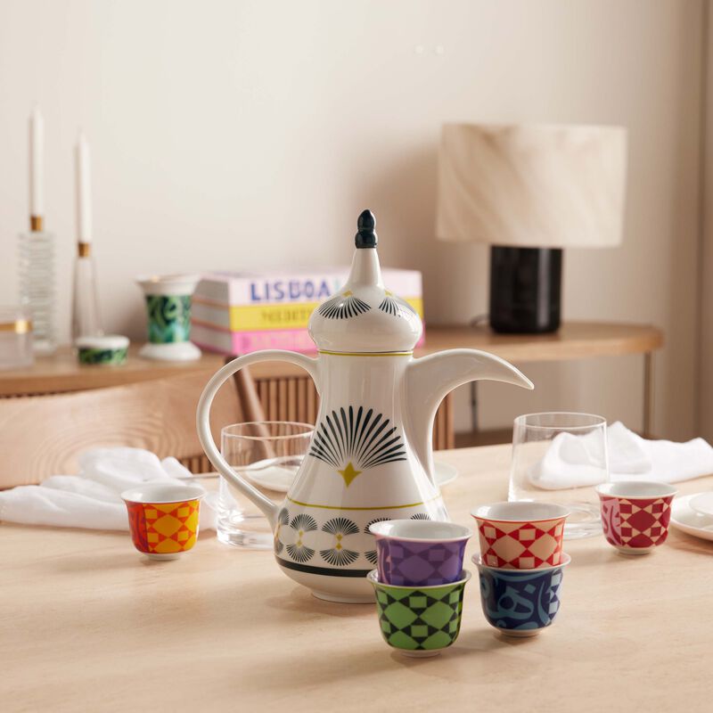 silsal bahja dallah   arabic coffee cup set of 8