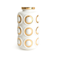 Futura Circles Vase Medium White jonathan adler futura circles vase medium white