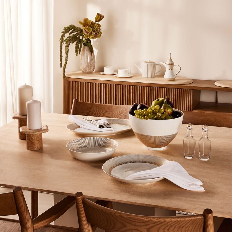 bernardaud sol fruit bowl gold 27cm