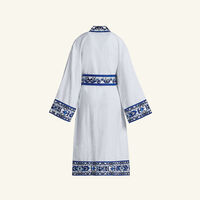 dolce gabbana casa blu mediterraneo cotton terry bath robe white