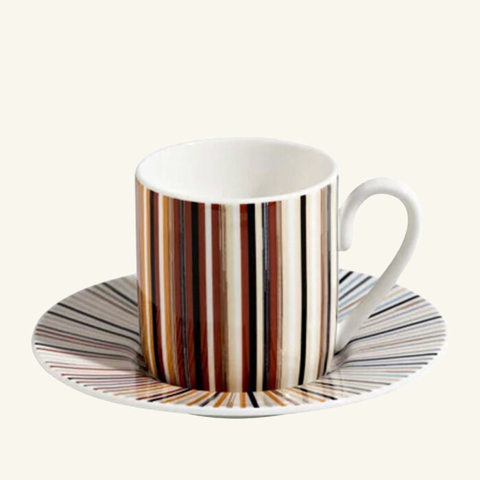 missoni home jenkins coffee cup saucer brown set of 6