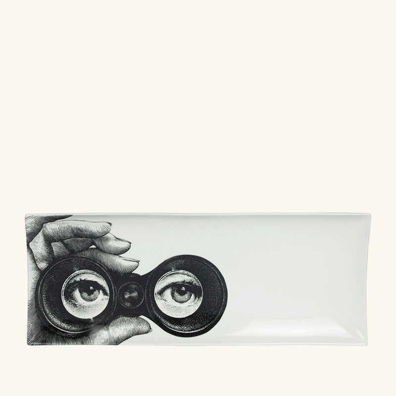 fornasetti tema e variazioni no 371 tray rectangular small grey