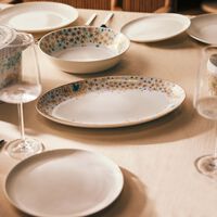 bernardaud feerie michael cailloux serving platter oval pink 33cm