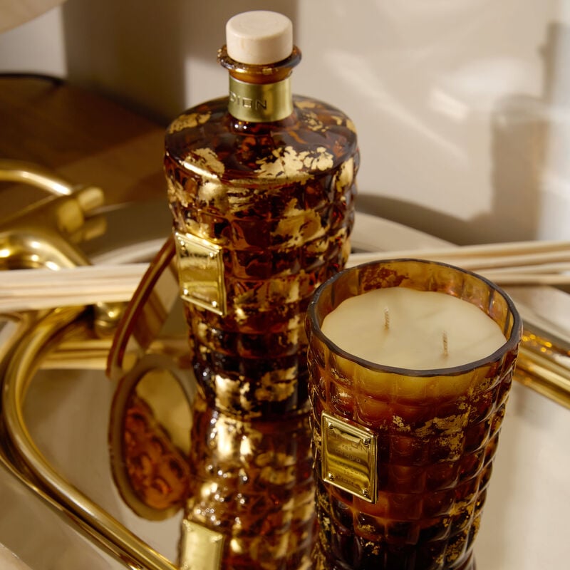 edion tobacco amber candle   diffuser set