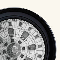 fornasetti cortile tray round large grey