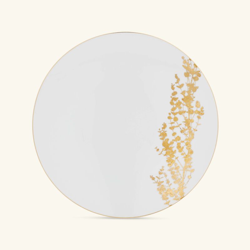 bernardaud vegetal or dinner plate round gold 26cm