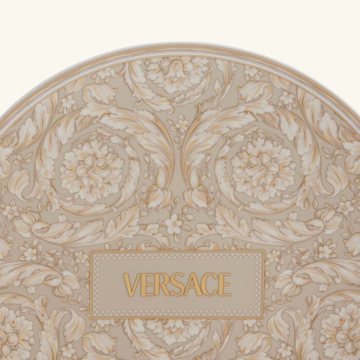 versace barocco beige service plate round 33 cm