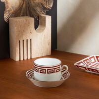 ginori 1735 labirinto tea cup red