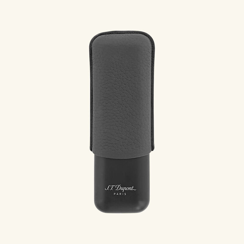 Double Cigar Case Black st dupont double cigar case black