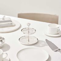 Jardin D'Eden Cake Stand 2 Tier Silver Plated christofle jardin d eden cake stand 2 tier silver plated