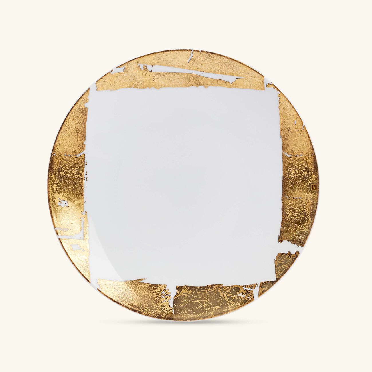 bernardaud feuille d or salad plate round gold 21cm