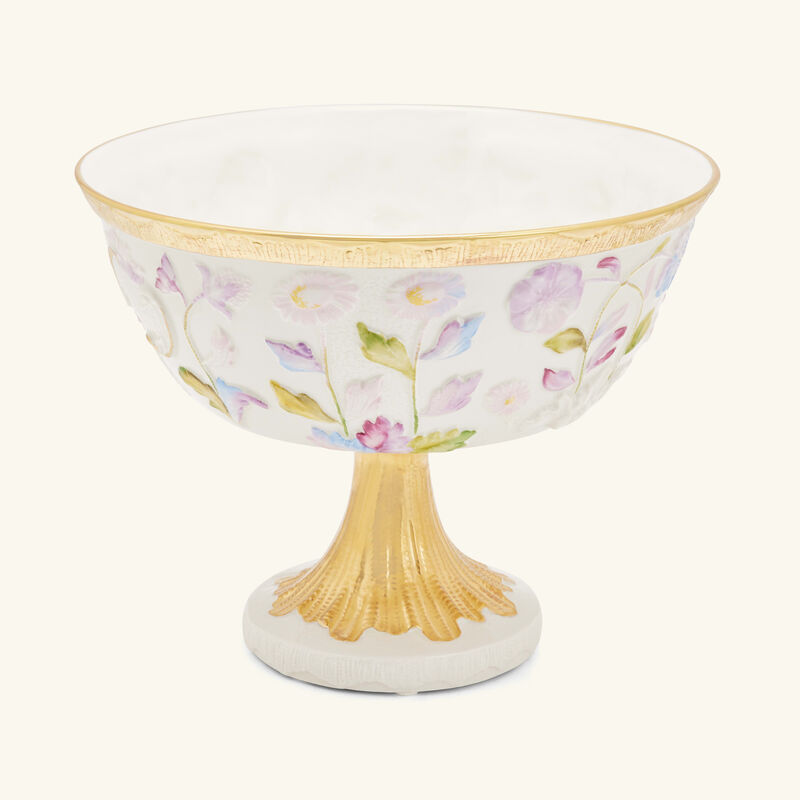 Taormina Footed Fruit Bowl White villari taormina footed fruit bowl white