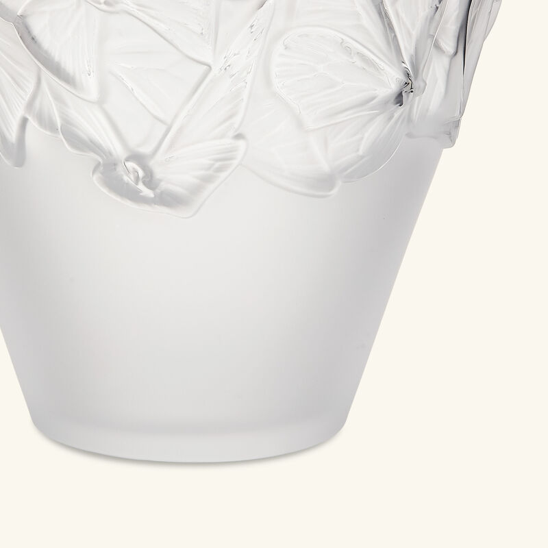 lalique papillons vase medium clear