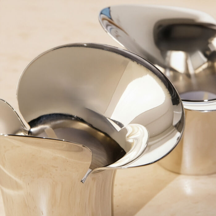 georg jensen bloom tealight candleholder silver set of 2