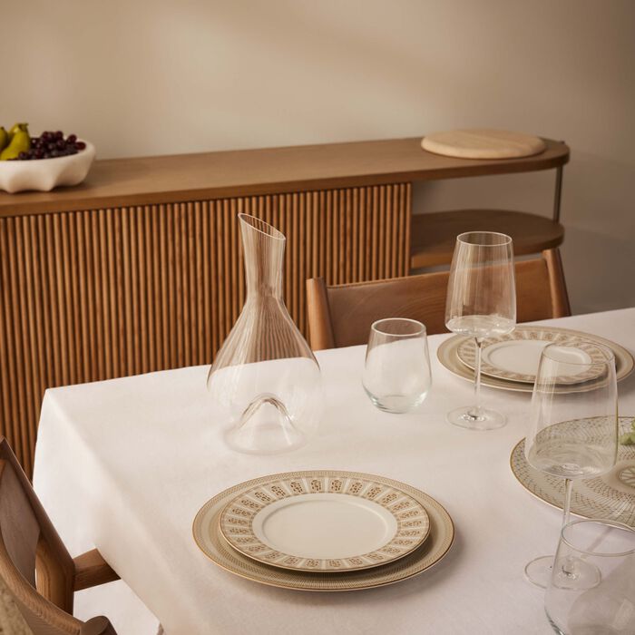 baccarat arcadia dessert plate round gold 21cm set of 2