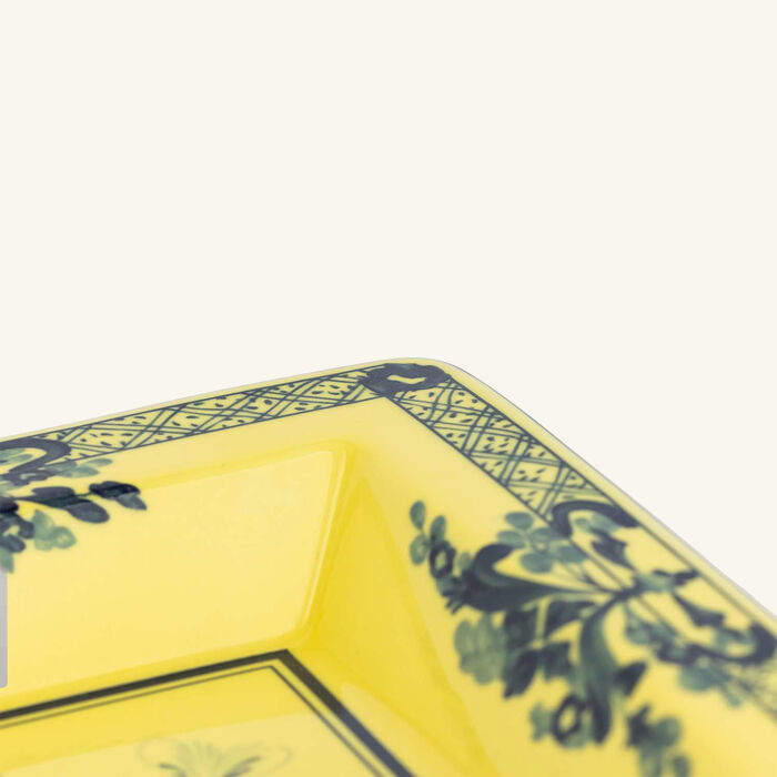 ginori 1735 oriente italiano citrino trinket tray square small yellow