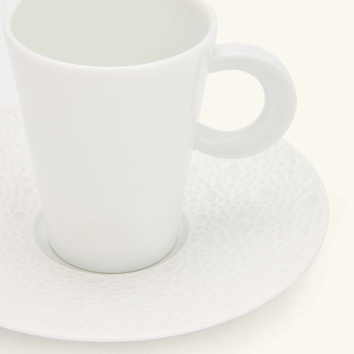bernardaud ecume coffee cup   saucer white