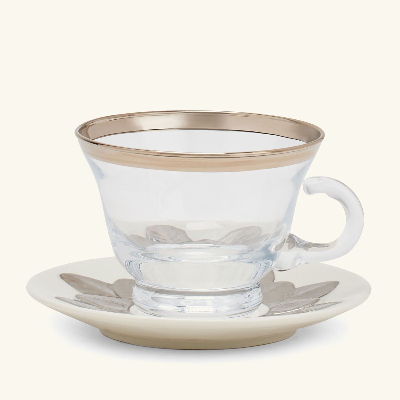 villari peacock cappuccino cup silver