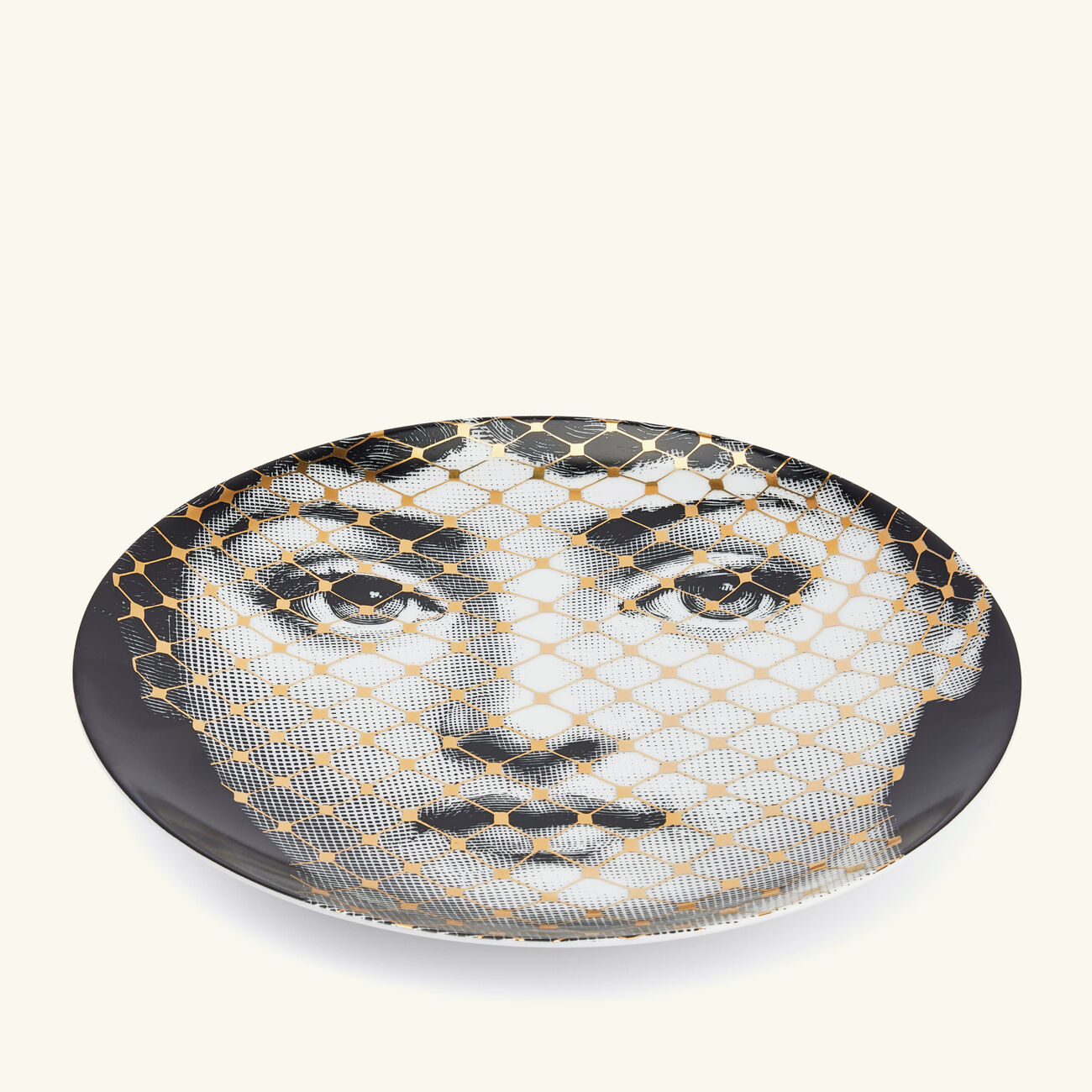 fornasetti tema e variazioni no 78 wall plate gold