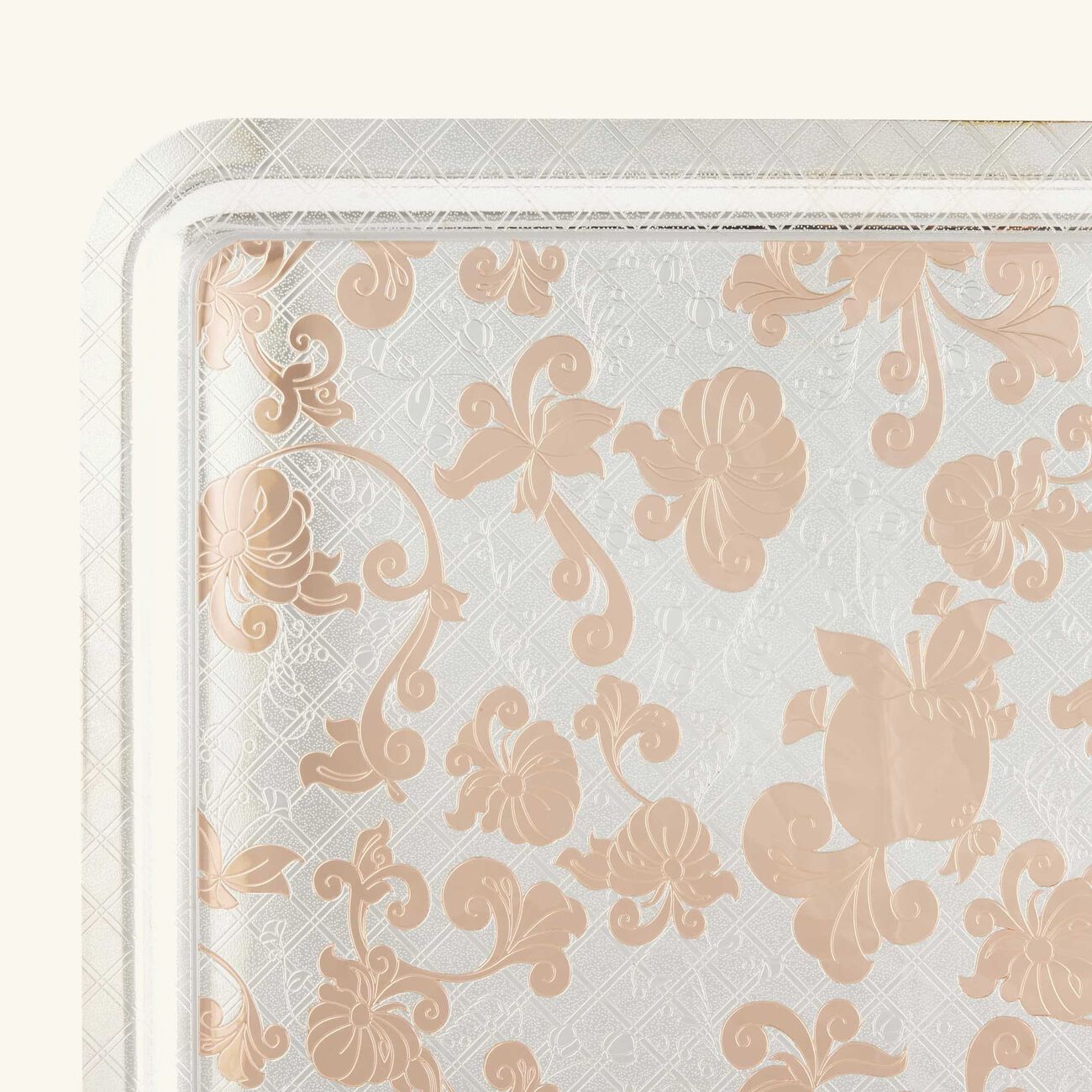 كريستوفل صينية جاردان ديدن مستطيلة كبيرة باللون الفضي