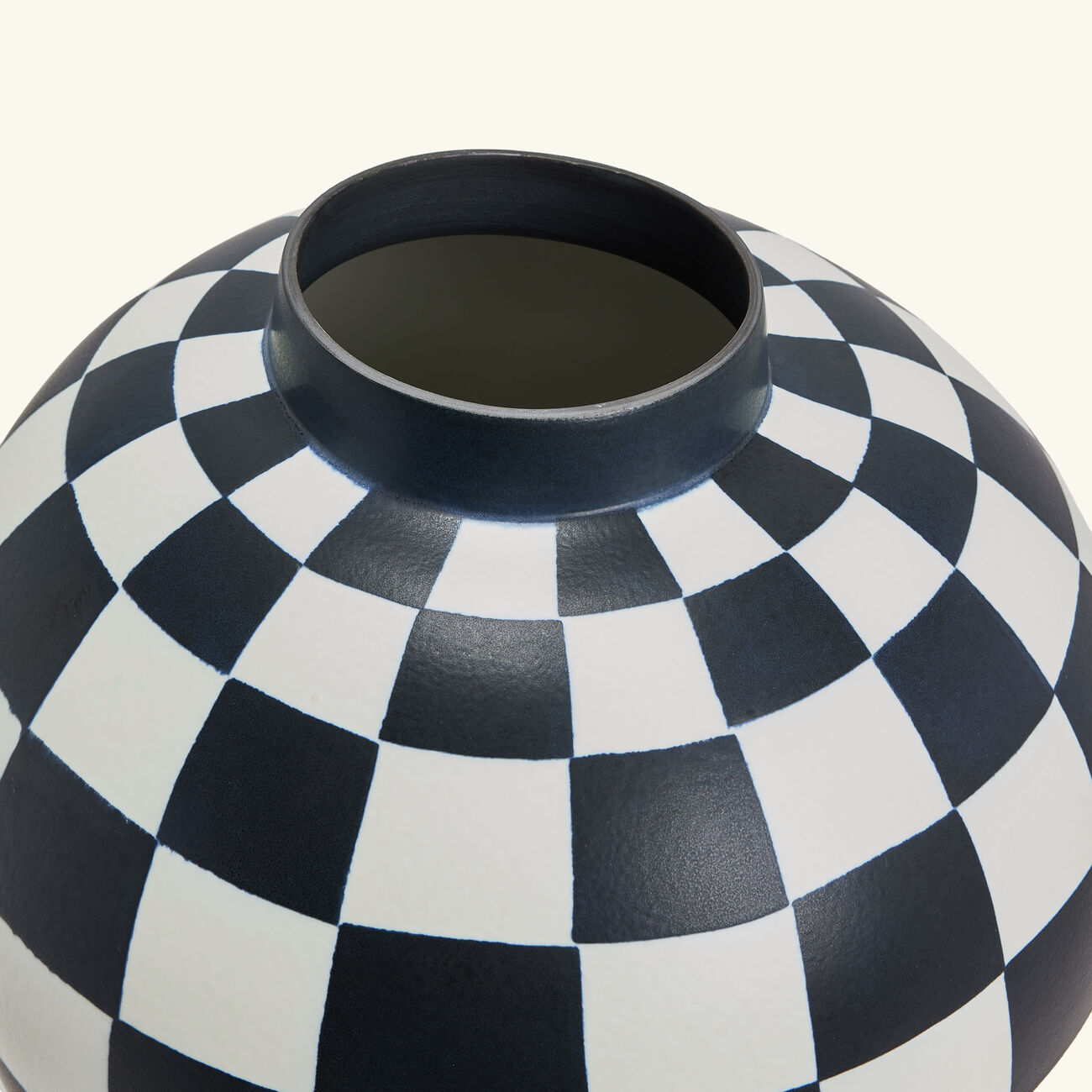 لوبجيه مزهرية دامييه كبيرة بيضاء