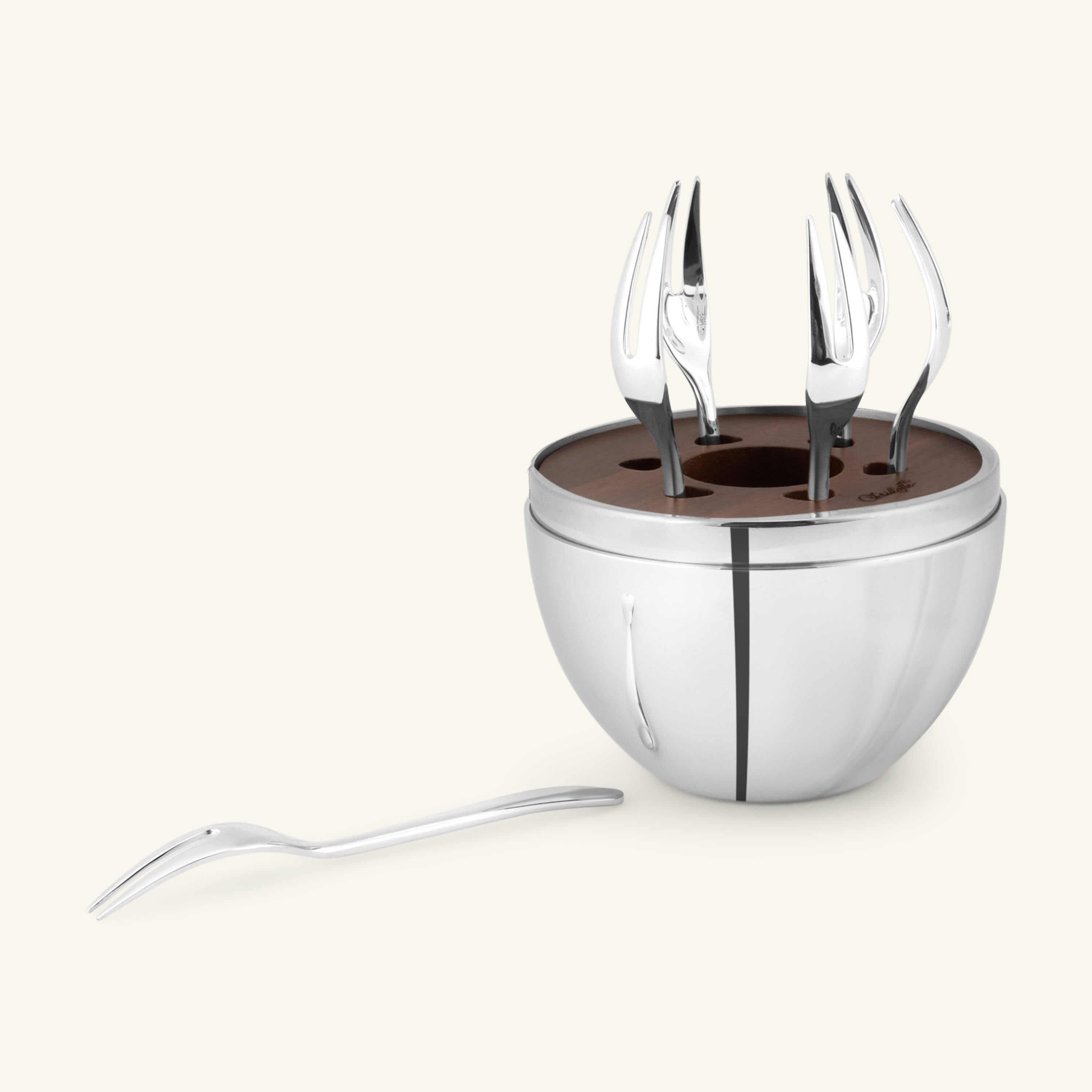 Christofle Mood Yummy Cocktail Fork Silver Set Of 6 | Tanagra Qatar