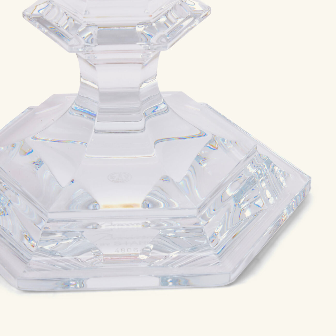 baccarat our fire candle holder clear