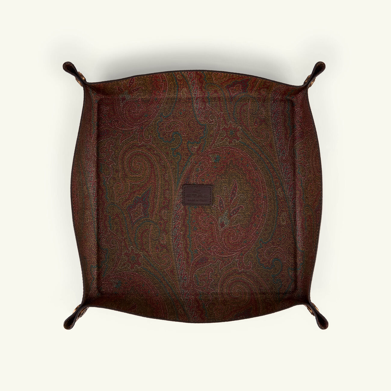 etro arnica decorative tray square brown 25cm
