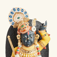 lladro lord shrinathji sculpture medium black limited edition