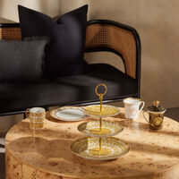 versace i love baroque plate round white 22cm