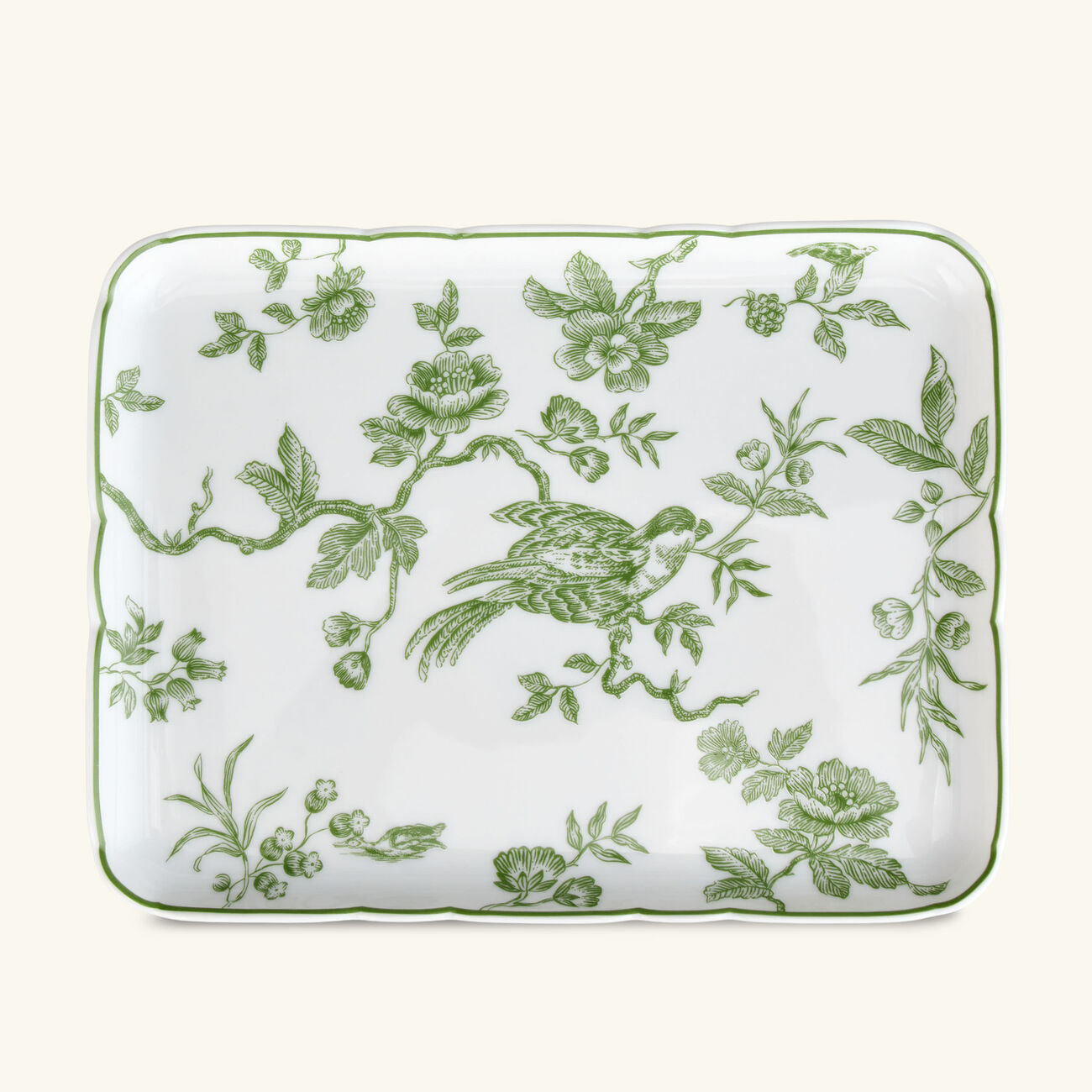Albertine Serving Plate Regtangular Green bernardaud albertine serving plate regtangular green