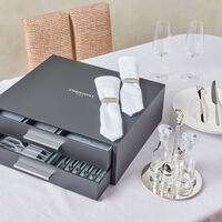christofle infini flatware set 48 pieces silver plated