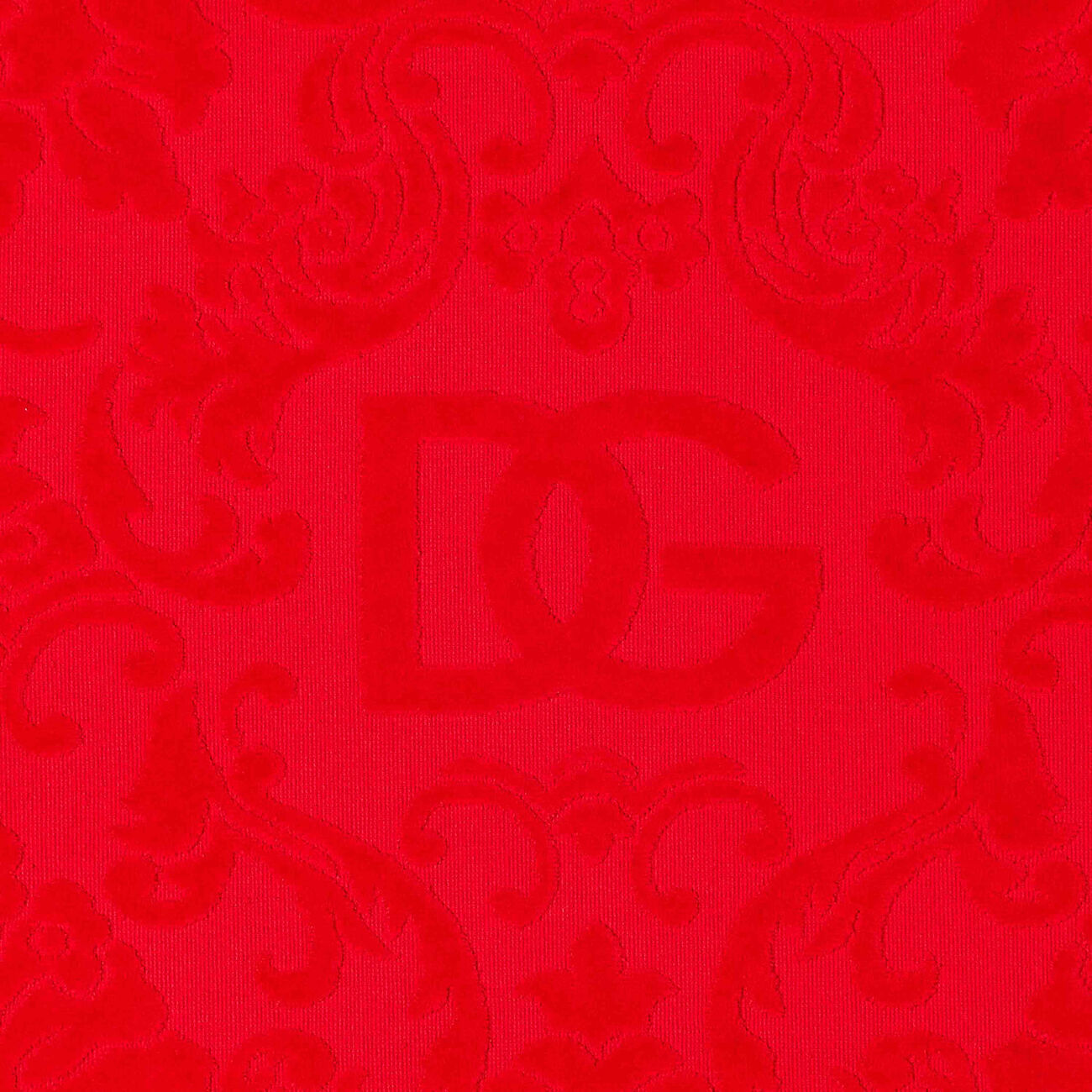 dolce gabbana casa terry cotton bath mat red
