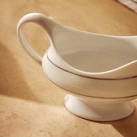 bernardaud dune gravy boat white