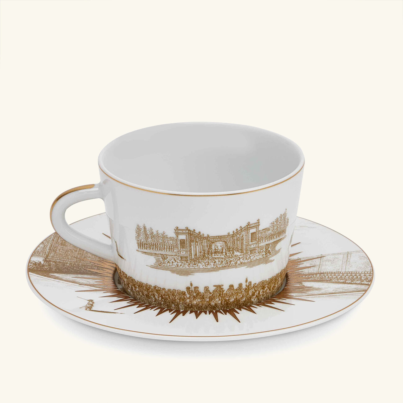 Versailles Enchante Tea Cup & Saucer Gold Set Of 2 bernardaud versailles enchante tea cup saucer gold set of 2