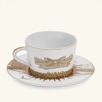 Versailles Enchante Tea Cup & Saucer Gold Set Of 2 bernardaud versailles enchante tea cup saucer gold set of 2