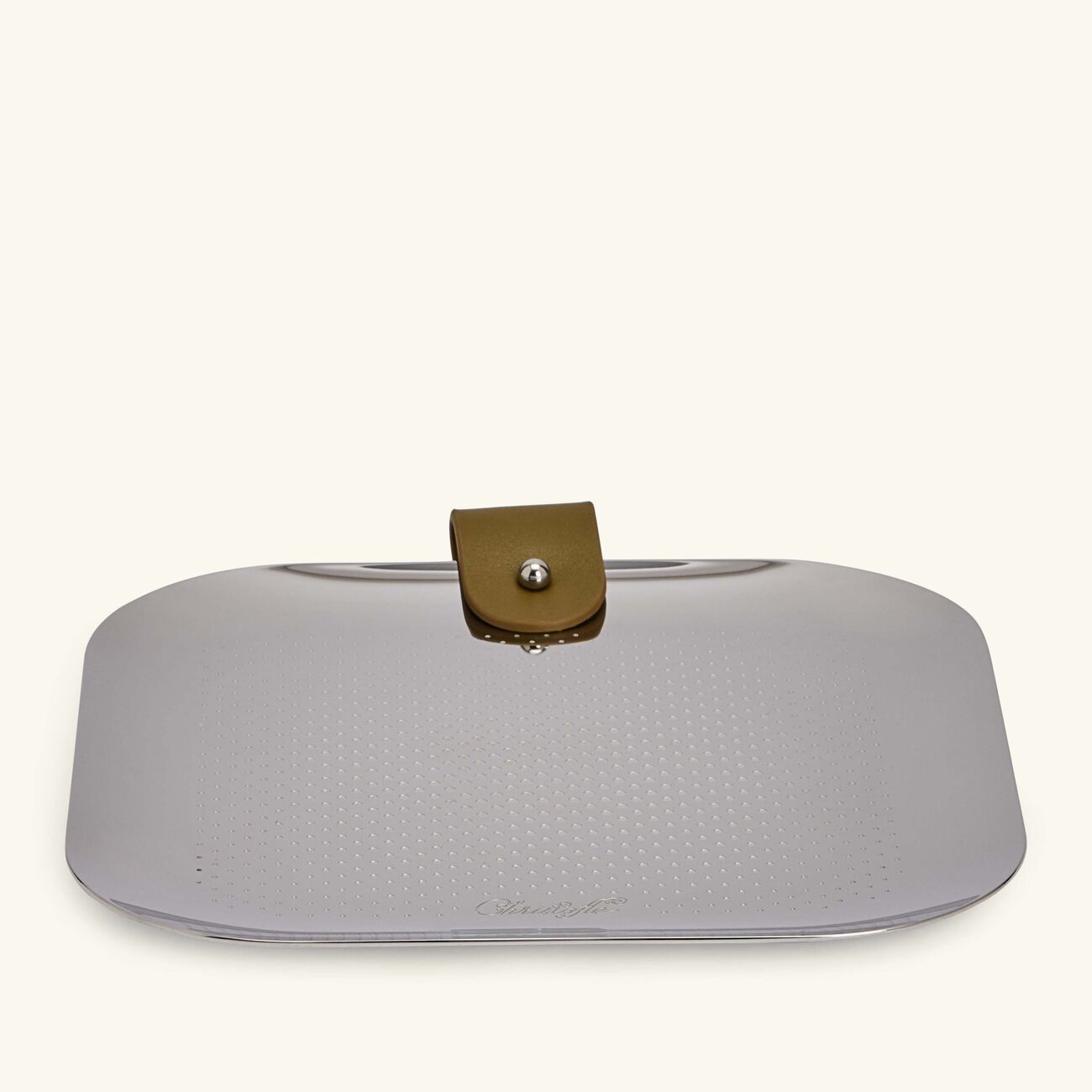 christofle club trinket tray square stainless steel