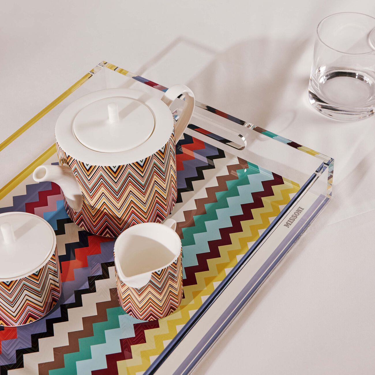 missoni home riverbero tray rectangluar large multicolor