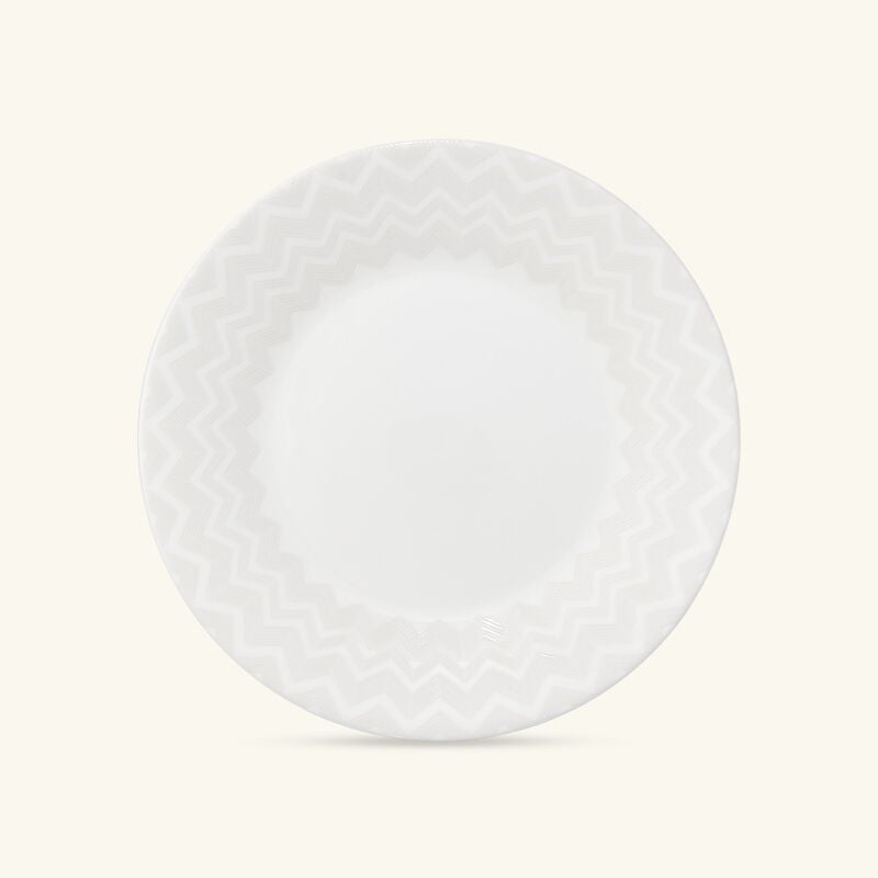 missoni home zig zag dessert plate round white 21 cm set of 2