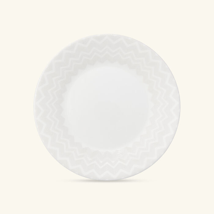 ZIG ZAG Dessert Plate Round White 21 cm Set of 2 missoni home zig zag dessert plate round white 21 cm set of 2