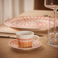 bernardaud terra rosa coffee cup saucer orange set of 2