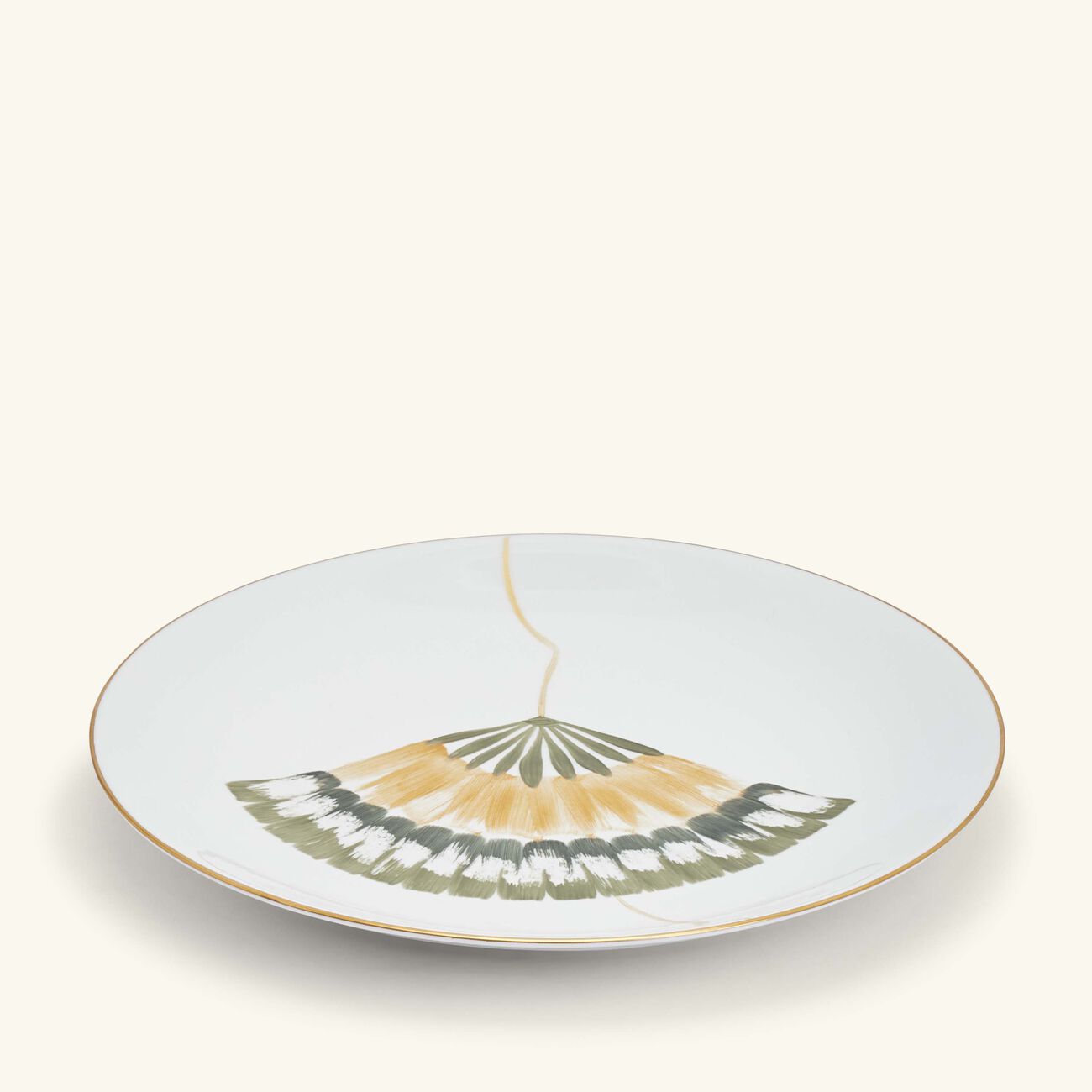 Ginkgo Dinner Plate Round Green 26cm marie daage ginkgo dinner plate round green 26cm