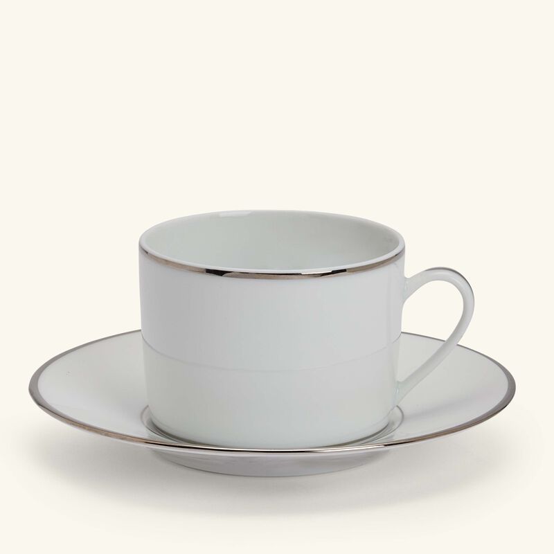 christofle albi tea cup   saucer silver