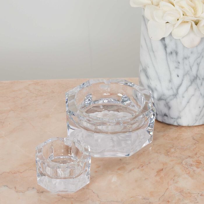 versace medusa lumiere ashtray octagonal mini clear