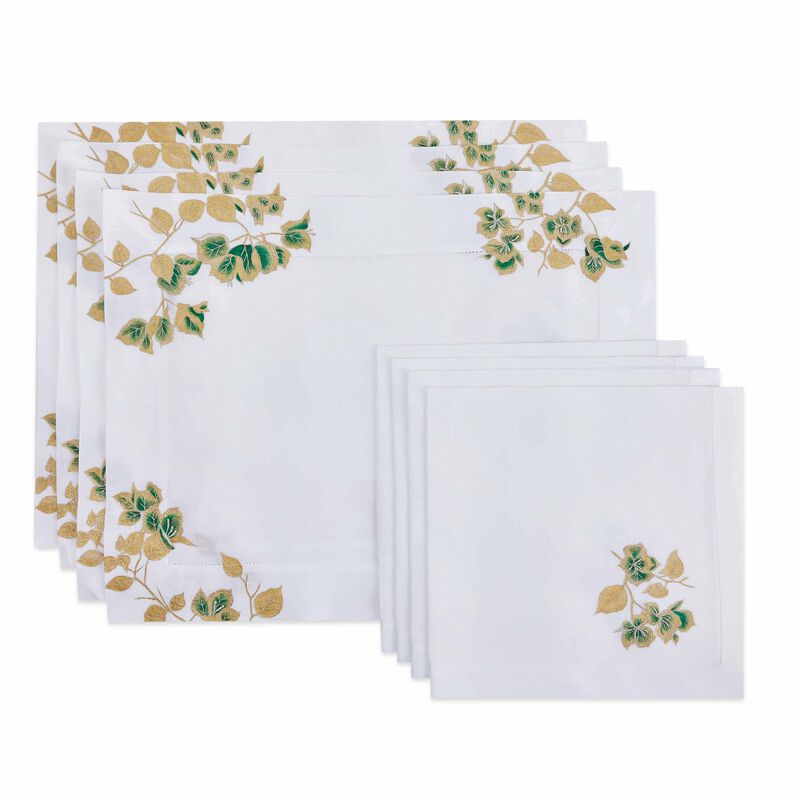 Bougainviliers Set of 4 Placemats & Napkins, large